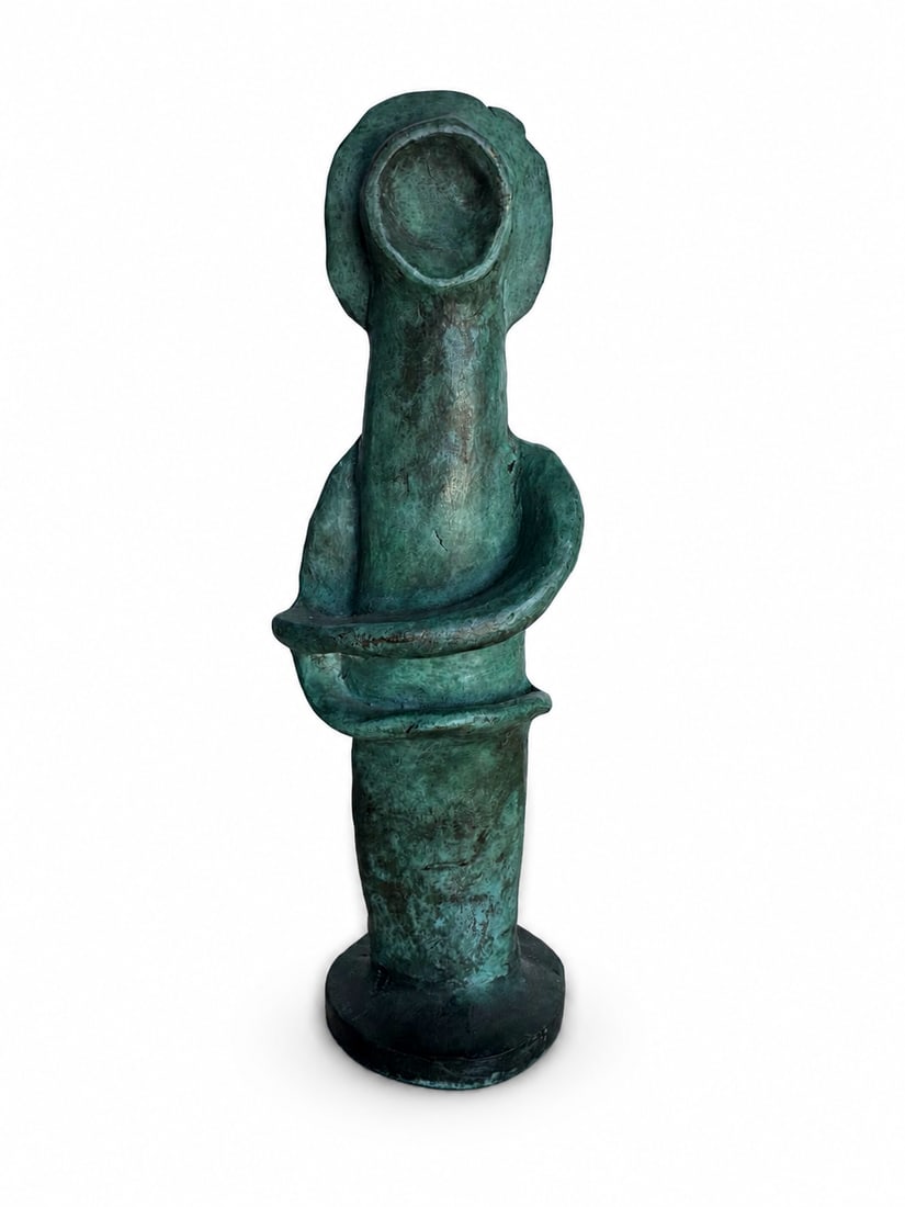 Picasso Abstract Bronze Sculpture: Size: 10 in H x 3 in