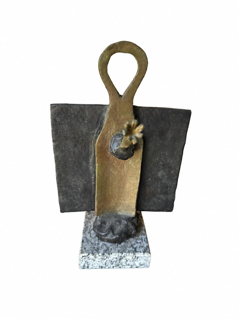 J. Miro Large Modern Bronze Sculpture: Size: 12 in x 7 x 4 in