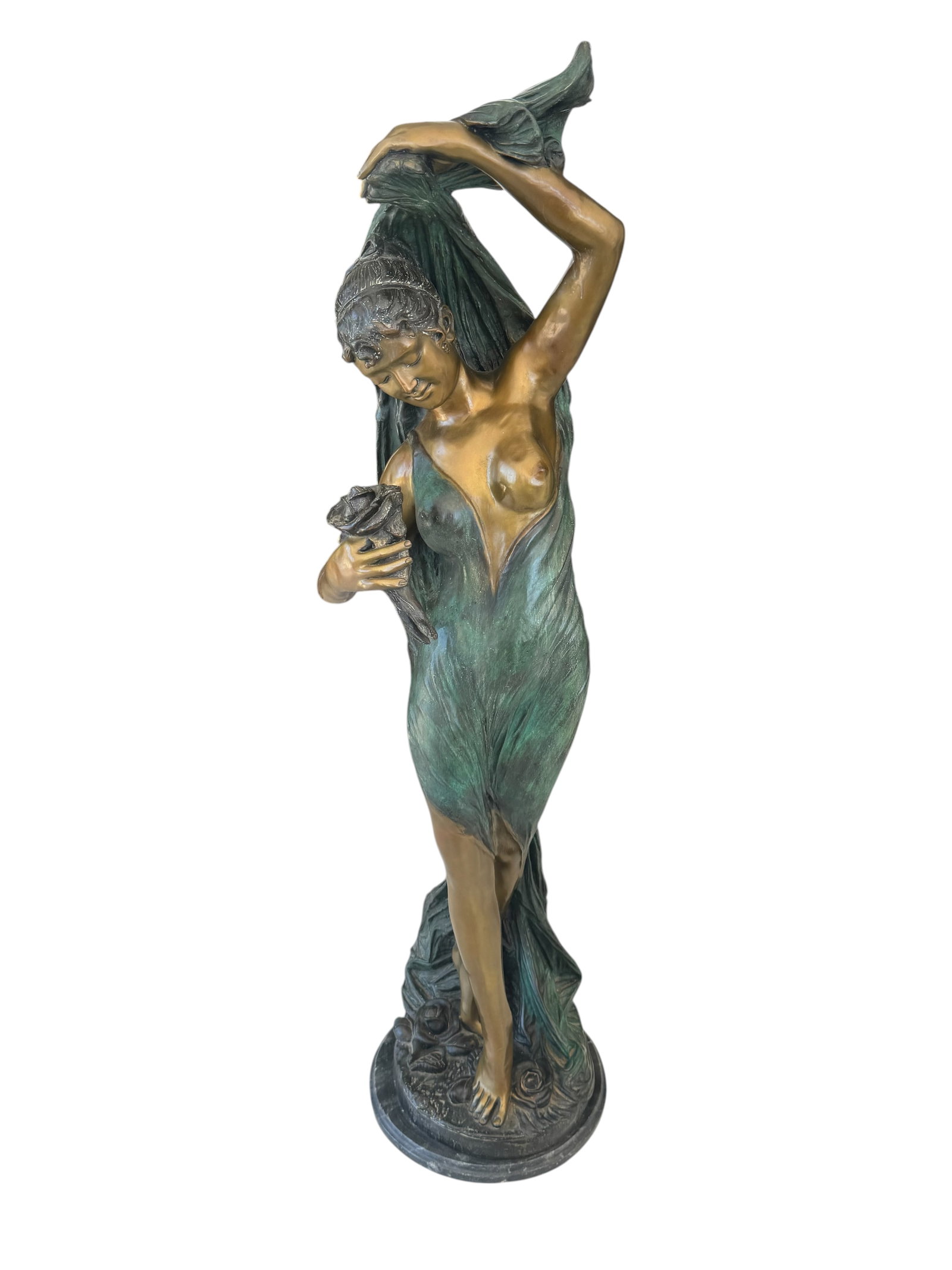 Italian Lady Bronze Sculpture (1 of 5)