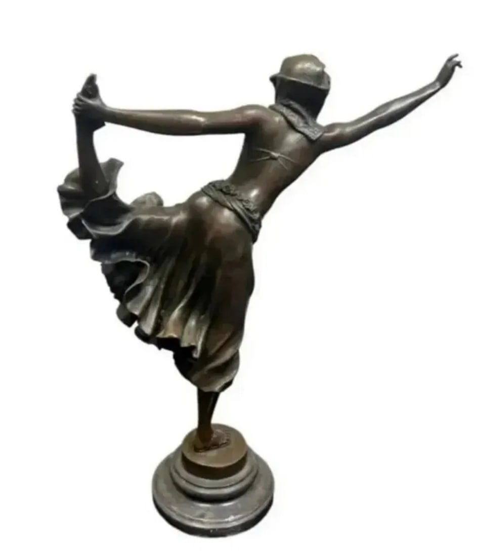 Art Deco Dancer Bronze Sculpture - 2