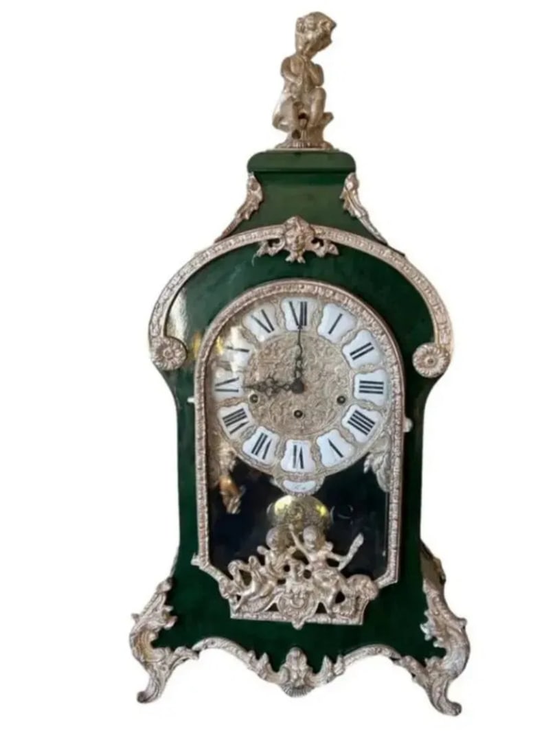 Large Le Ore Cherub Clock: Size: 28 in H