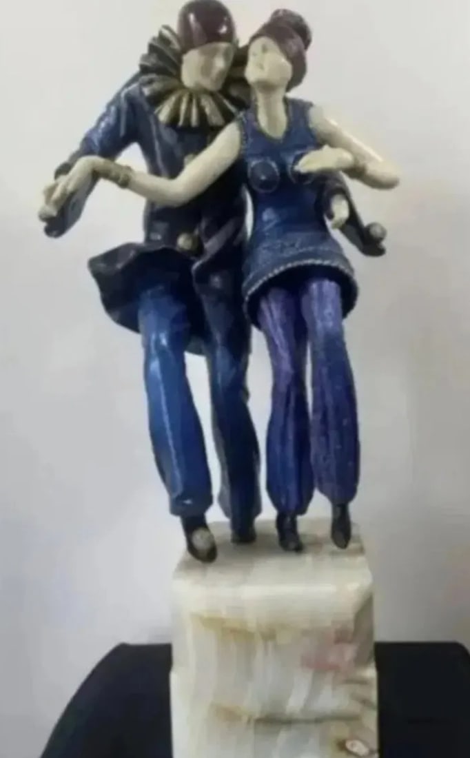 Large Art Deco Bronze Couple Dancing: sIZE: 21 IN X 10 IN X 5.5