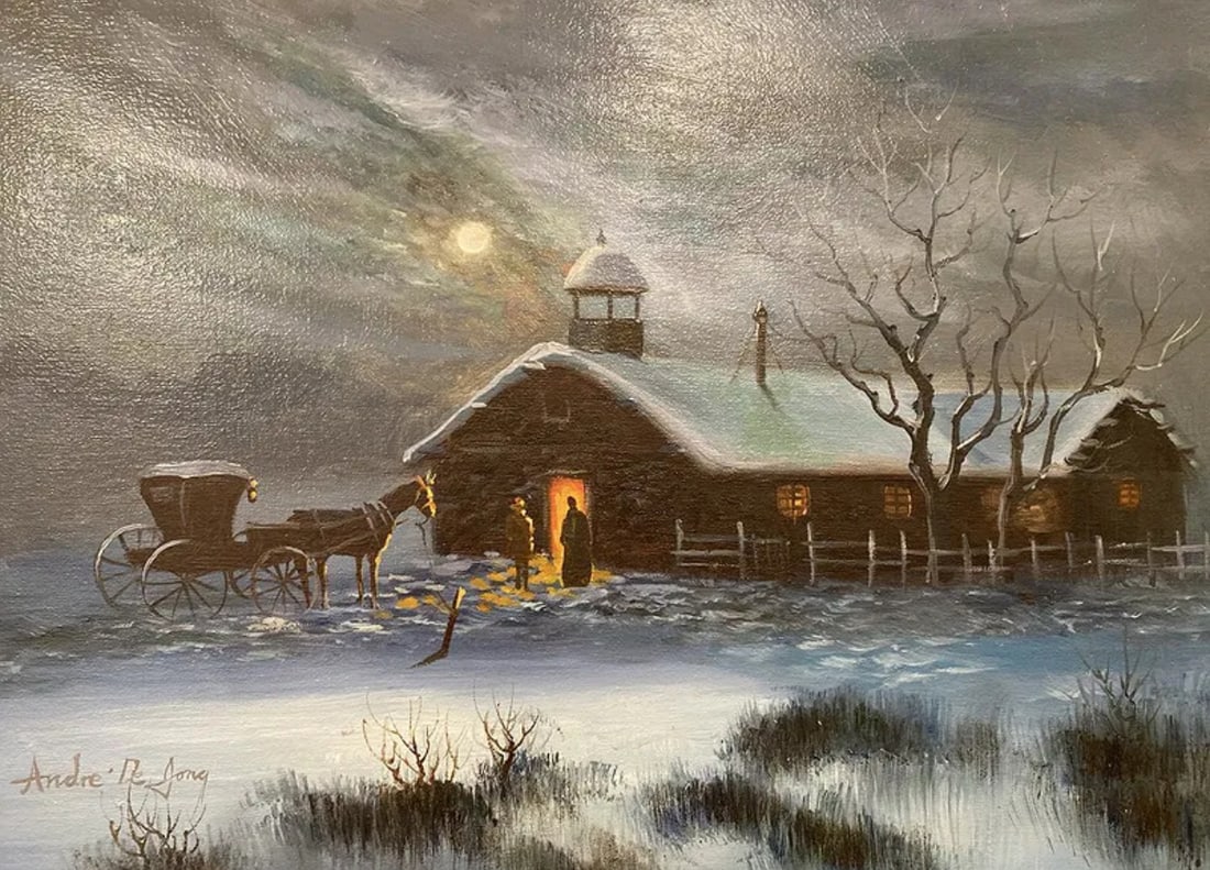 Original Western Painting by Andre de Jong - 2