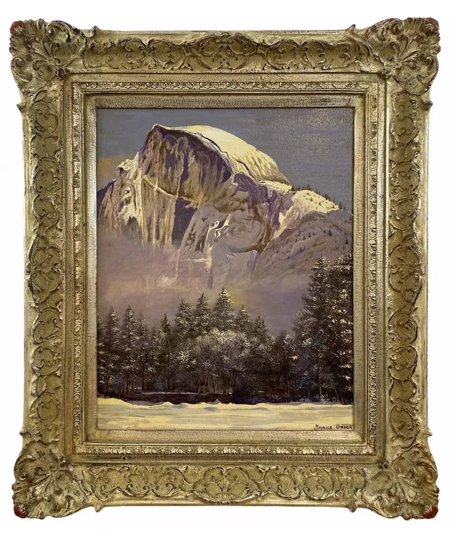 Mountain Landscape Oil Painting by Maurice Green: Size: 28 x 24 in