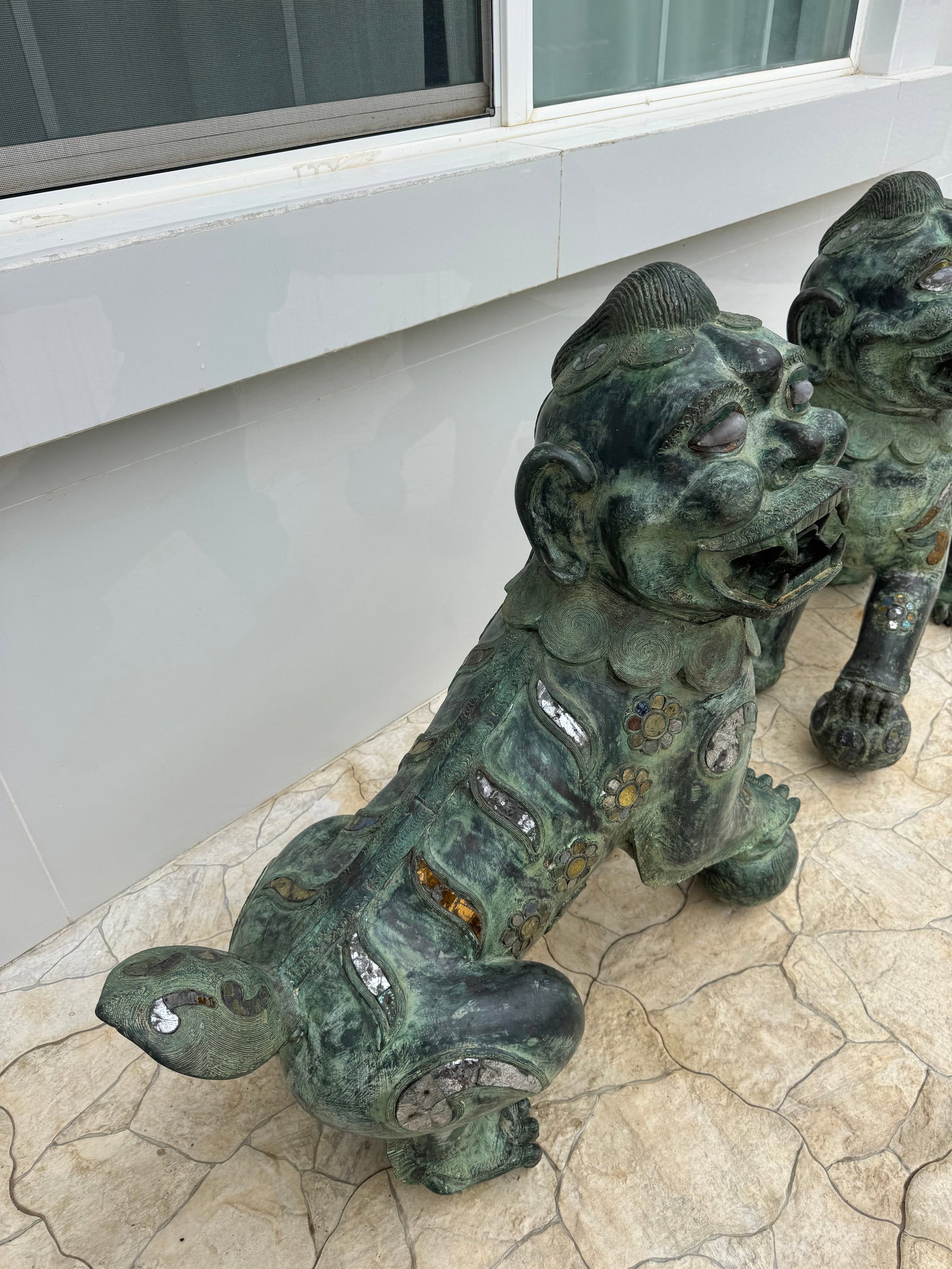 Enormous Bronze Foo Dogs - 5