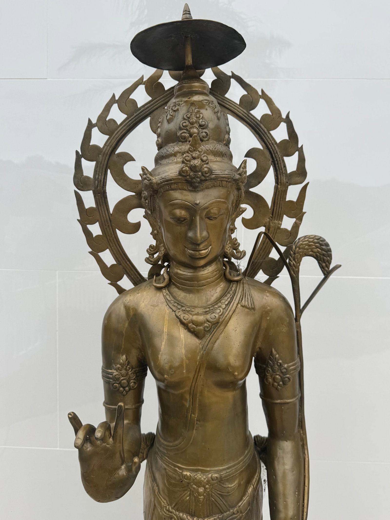 Life Size Standing Nataraj Bronze Statue: SIZE: 66 IN X 37 IN X 23 IN