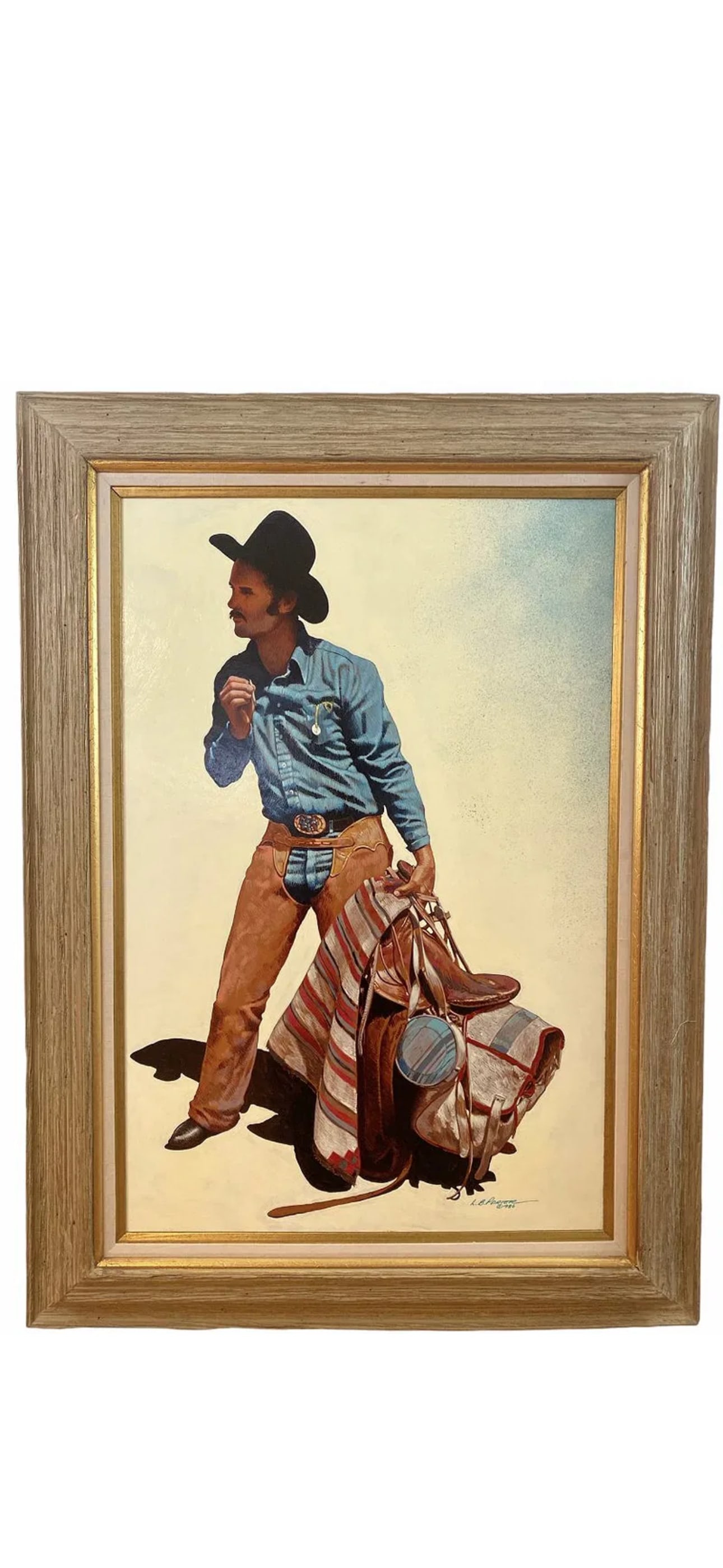 Cowboy by L. Benjamin Porter Oil on Panel (1 of 4)
