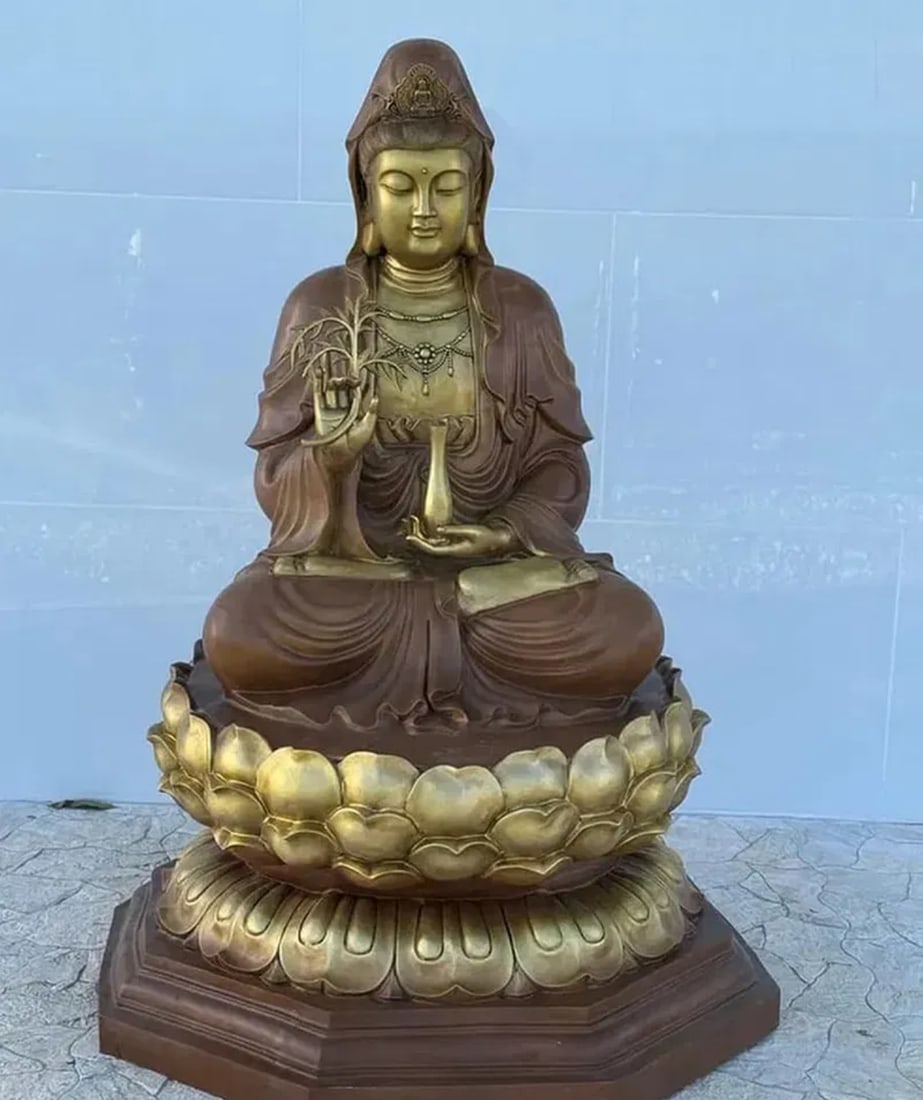 Monumental Life Size Bronze Buddha: Size:70 in tall - We recommend Shippers