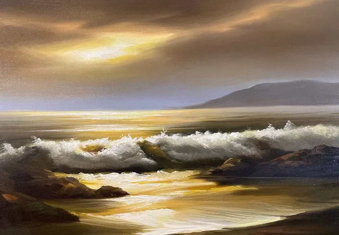 Ocean scene Oil Painting - Signed - 2