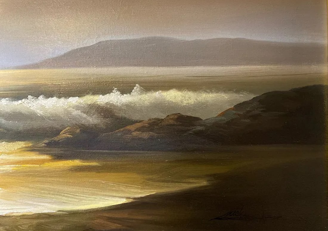 Ocean scene Oil Painting - Signed - 3