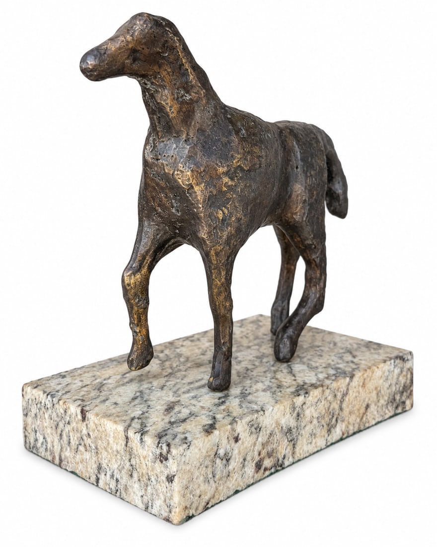 DEGAS Large Bronze Abstract Horse: size: 9 inx 9 in x 5