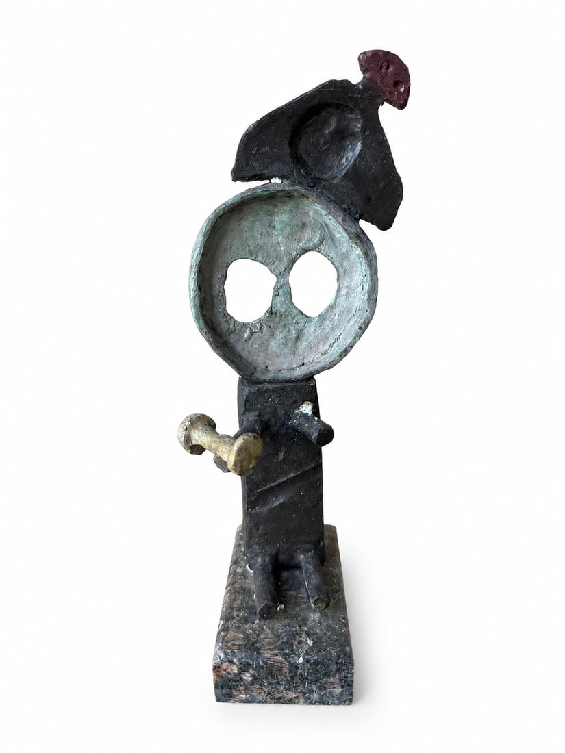 J. Miro Bronze Sculpture: Size: 11 in 4 x 2.5 in