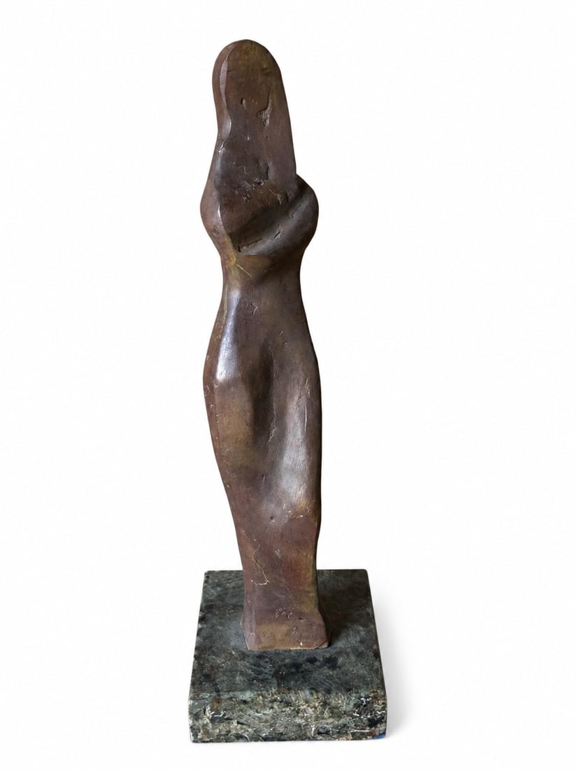 Archipenko Bronze Sculpture: 11 in x 3 in x 3 in