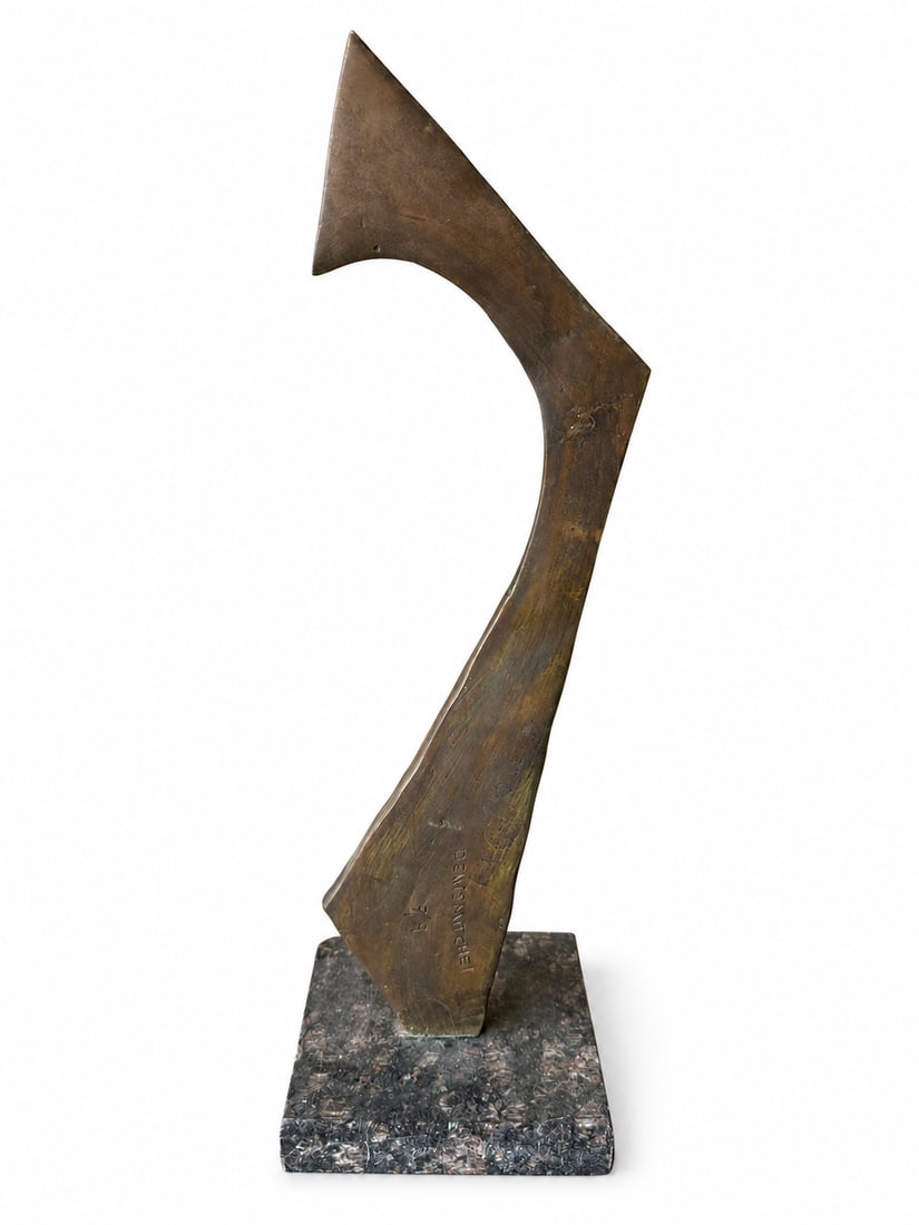 Denis Mitchel Modern Bronze Sculpture: Size: 18 in x 6 in x 5 in