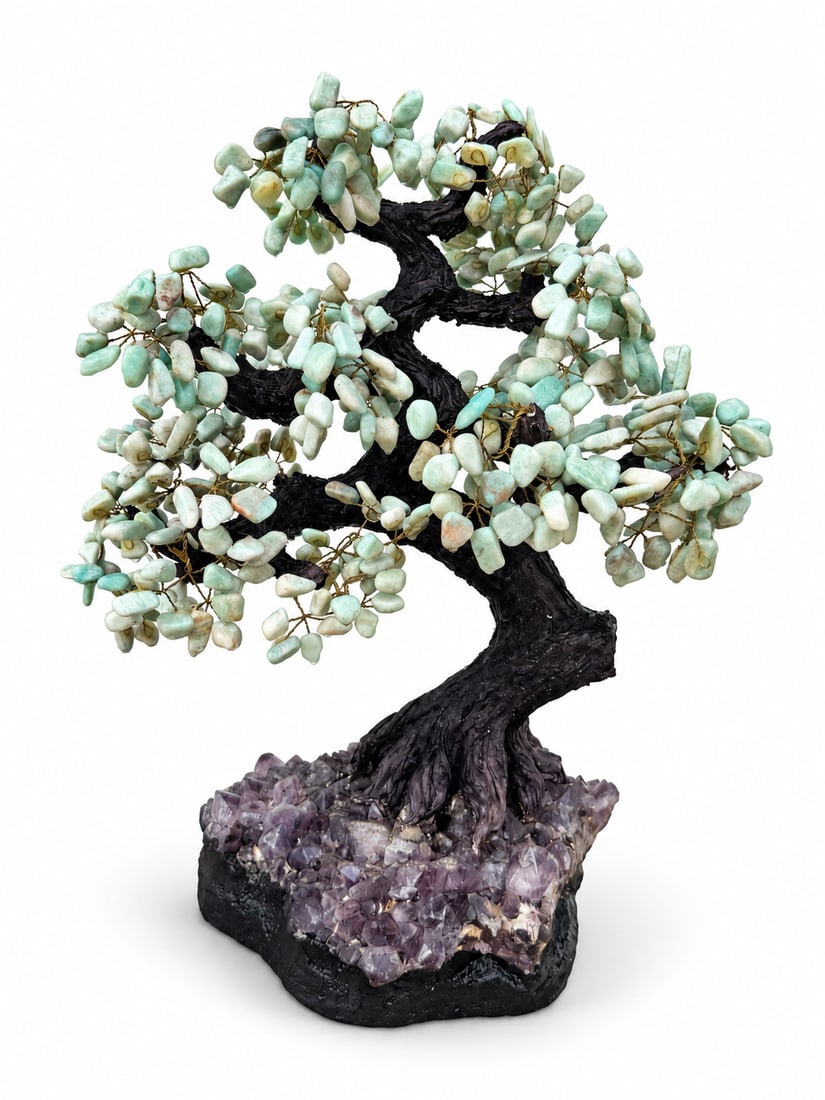 Hematite Bonsai Gemstone Tree: Size: 25in x 20 in 1Weight: 42 lbs
