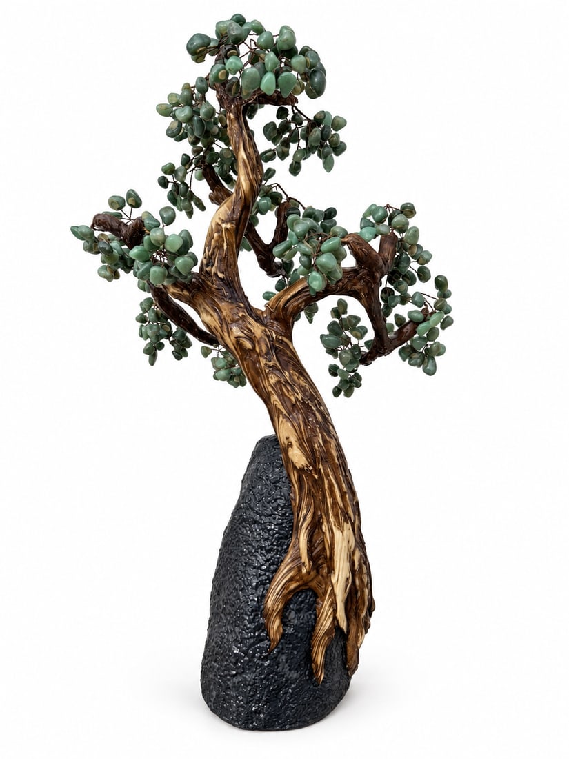 Green quartz bonsai gemstone Tree - 4