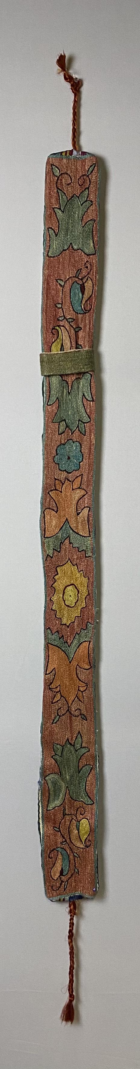 A antique silk Rajput Belt from India: An exquisitely ornate waste band worn my a member of the Hindu military cast. Old and fine.
