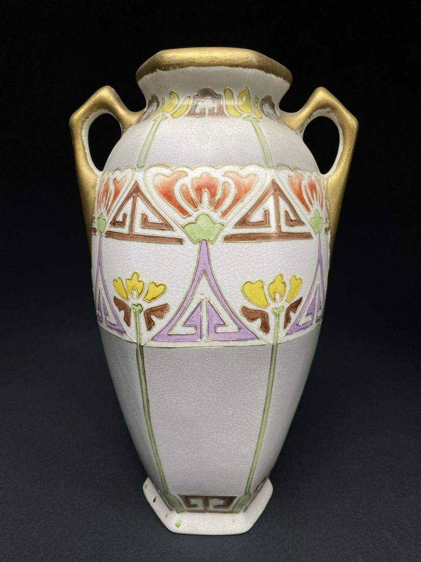 Large Royal Nippon Hand Painted Vase: Antique Royal Nippon vase. The vase is nicely painted. There are multiple marks on the bottom of the vase