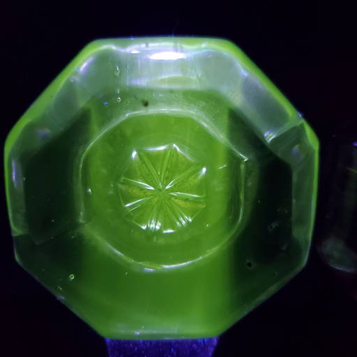 Antique Clear Uranium Glass Door Knobs Set Of 2!