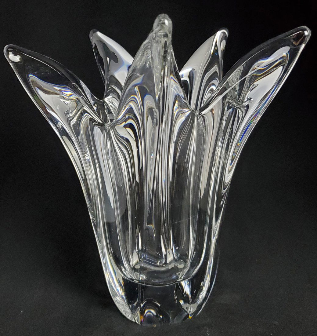 Vintage Daum Studios Crystal Flower Vase - Nancy, Franc: Vintage Daum Studios Crystal Flower Vase - Nancy, FrancDaum is a crystal studio based in Nancy, France, founded in 1878 by Jean Daum[1] (1825–1885). His sons, Auguste Daum (1853–1909) and Antonin