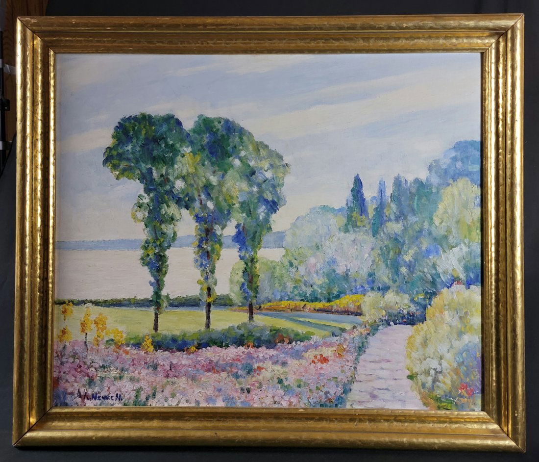 Vintage California Landscape Signed R. Newell (1 of 3)