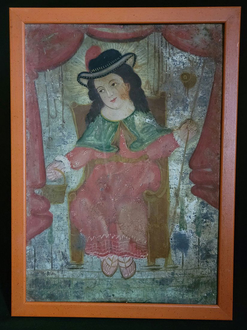 Mexican Spanish Colonial Retablo Nino: Mexican Spanish Colonial Retablo Nino