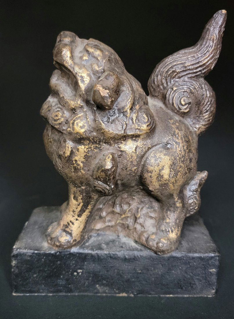 Antique Chinese foo dog on Stand (1 of 9)