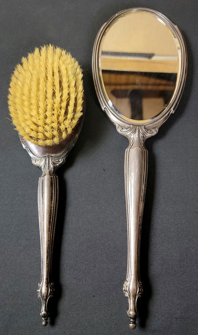 Antique Sterling Silver Mirror and Brush Grooming set (1 of 8)