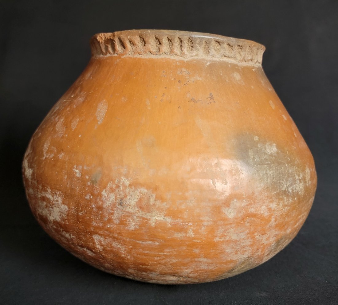 Ancient Native American Pot with Incised Rim (1 of 6)