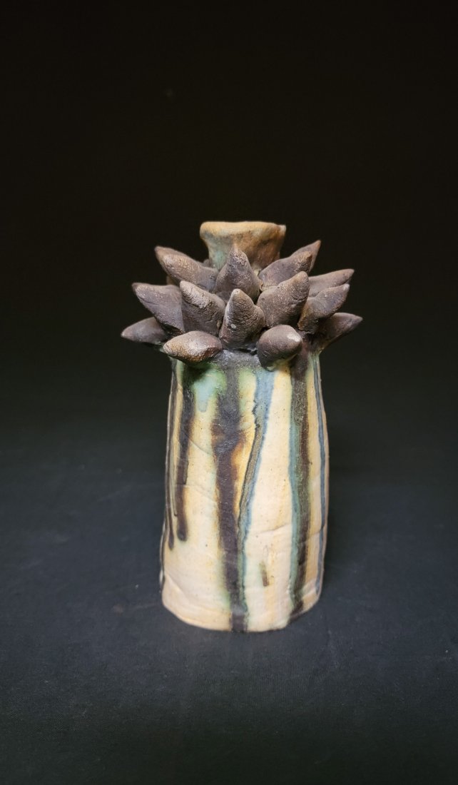 Vintage abstract art pottery jar (1 of 6)