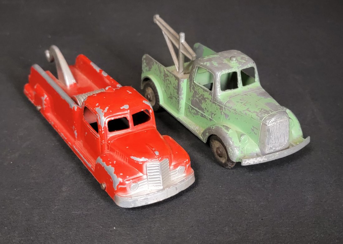 Lot of 2 Vintage Tootsie Toy Wreckers: Iconic toymaker, TootsieToy was officially founded in the 1920s, but was unofficially in business as far back as the 1890s. Internationally famous for diecast cars, planes and other play vehicles, the