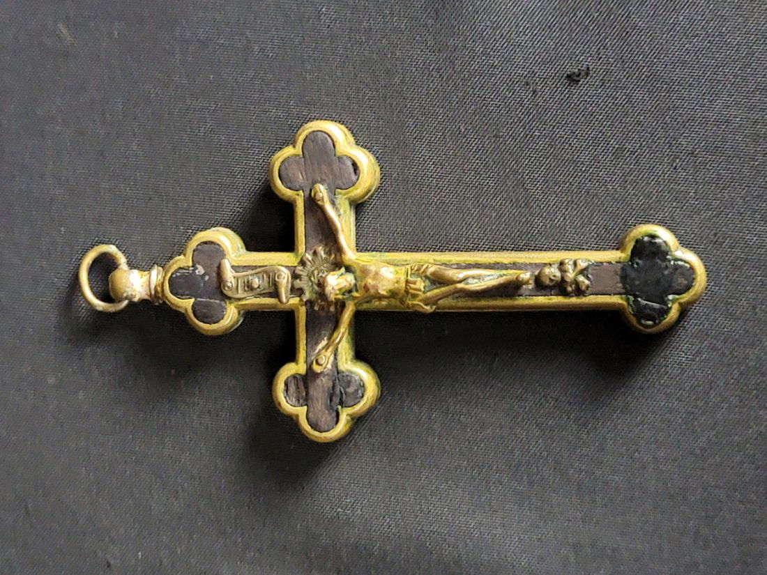 Antique Hinged Reliquary Crucifix (1 of 3)