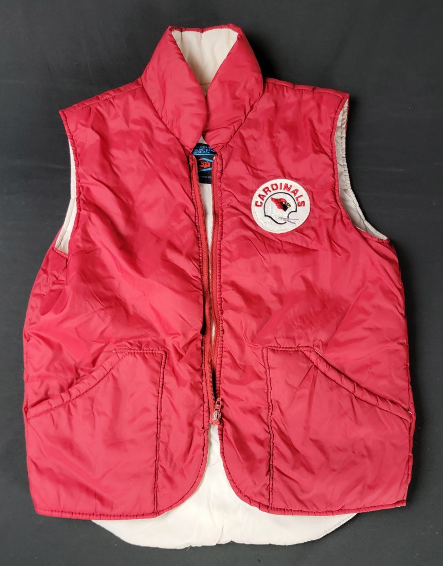 Vintage NFL St. Louis Cardinals Vest (L): Highly collectible, vintage NFL St. Louis Cardinals Vest. C.1970s - official NFL product sold be Sears, Roebuck & Co. Size Large1 of 2 - Size XL in couple lots! The football Cardinals departed St. Lou