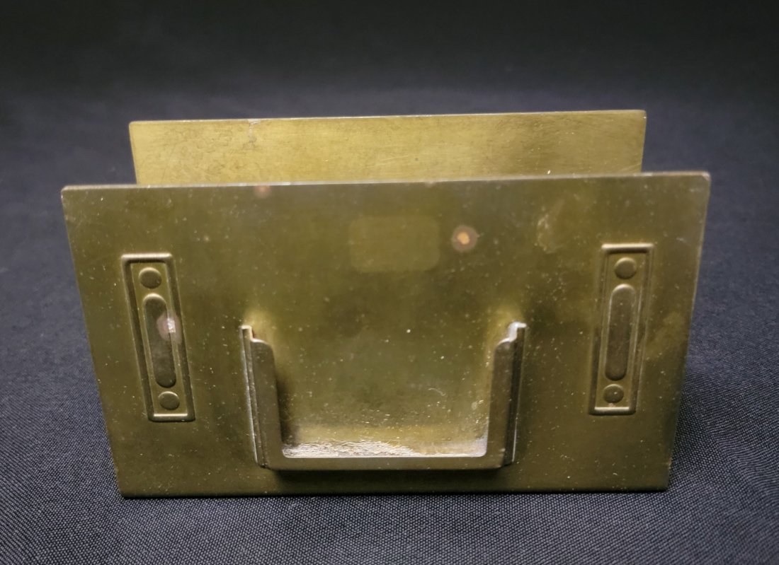 Vintage Bradley & Hubbard Brass Letter Holder: Vintage Bradley & Hubbard Brass Letter Holder with Calendar Slot