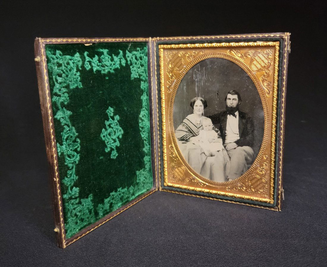 Daguerreotype of Young  Victorian Couple with Child (1 of 8)