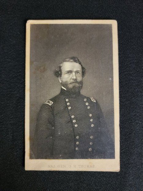 Engraving on card of Major General G.H. Thomas C.1862 (1 of 2)