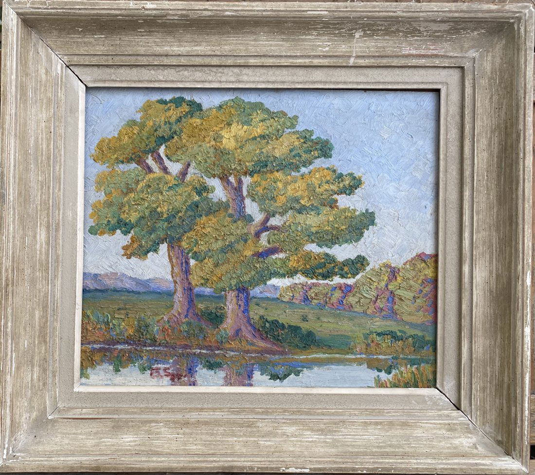 School of Birger Sandzen Kansas Landscape Initialed BS (1 of 10)