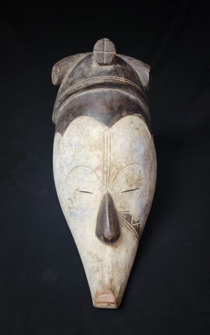 Antique Hand Crarved Tribal African Fang Mask: Antique Hand Crarved Tribal African Fang Mask
