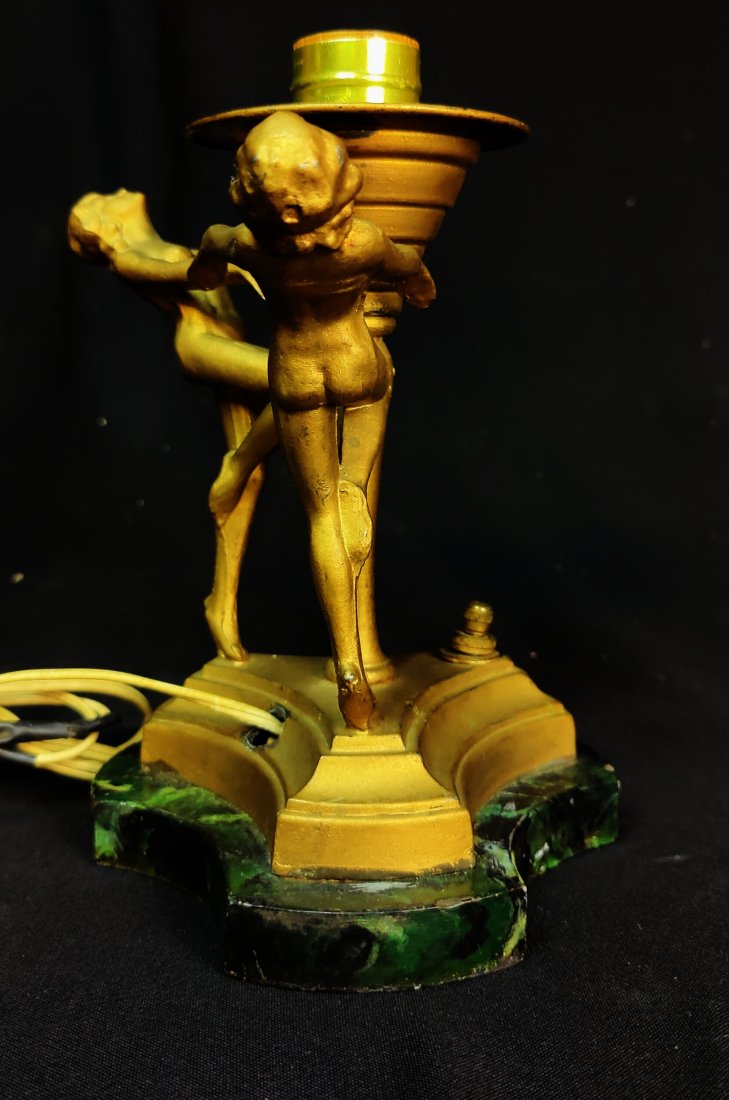 Antique Lamp Base With Nudes (1 of 4)