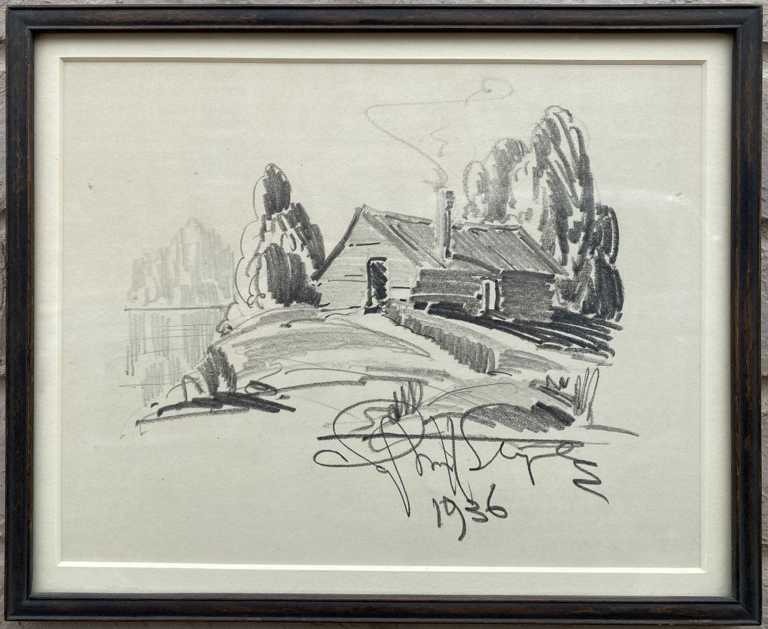 Clayton Staples 1936 pencil drawing (1 of 5)