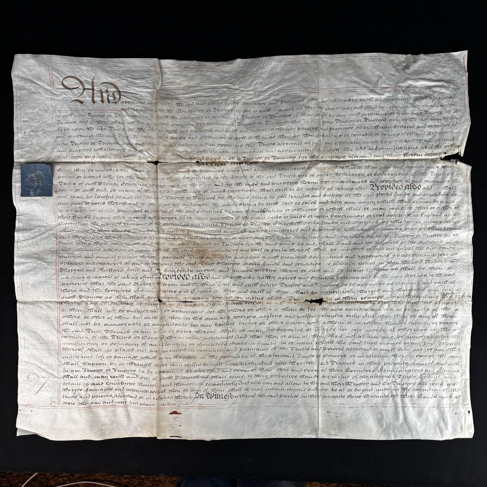 Antique 19th C. Land Grant on Vellum (1 of 5)