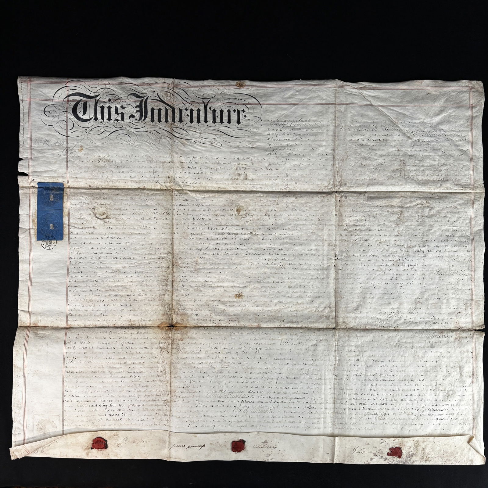 Antique 19th C. Land Grant on Vellum (1 of 7)
