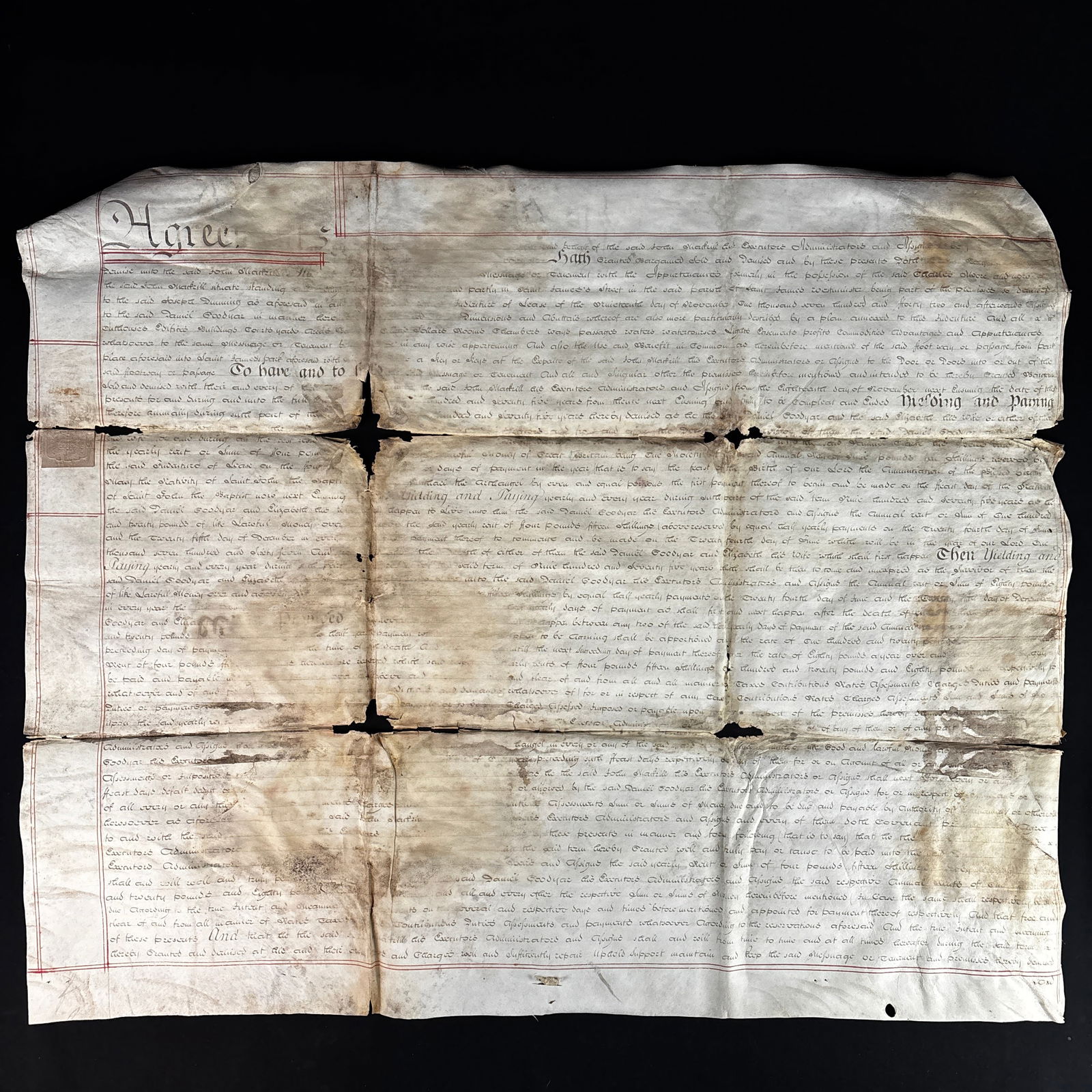 Antique 19th C. Land Grant on Vellum (1 of 7)