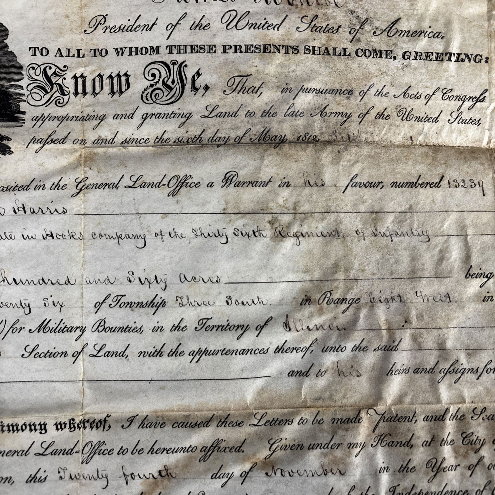 James Monroe Land Grant - 5