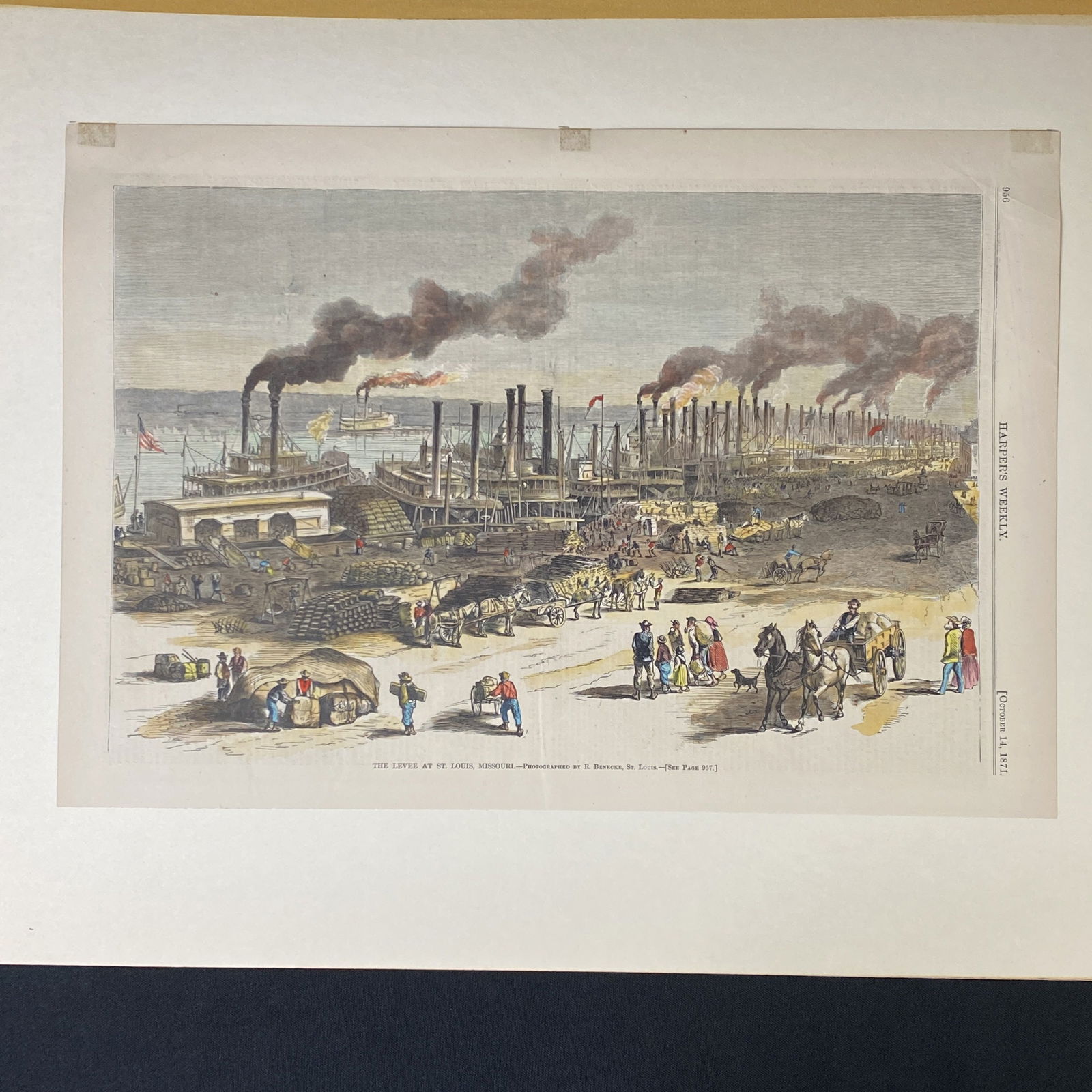 Hapers Weekly 1871 View of The Levee at St Louis (1 of 6)