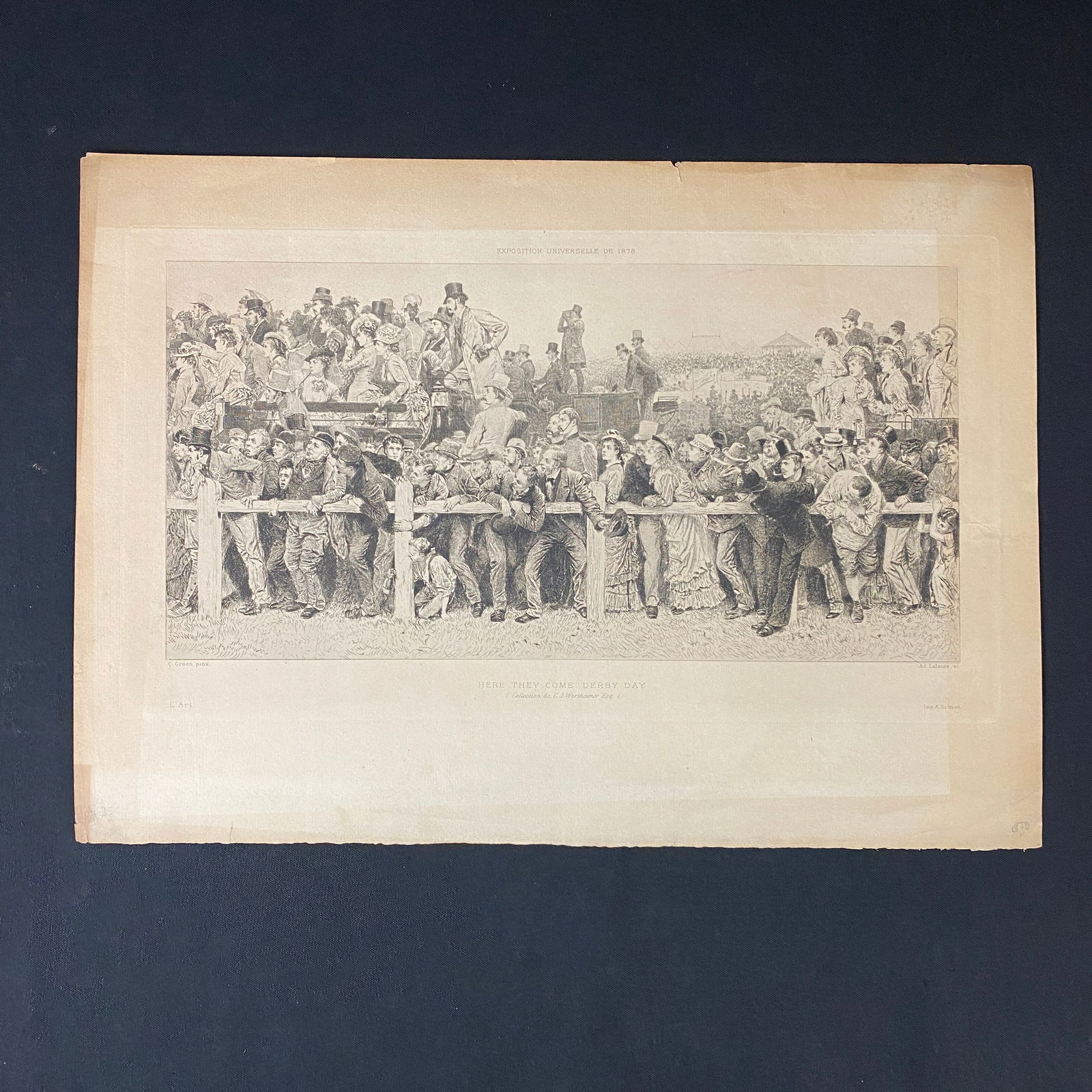 Exposition Universelle 1876 Engraving Here They Come Derby Day (1 of 5)