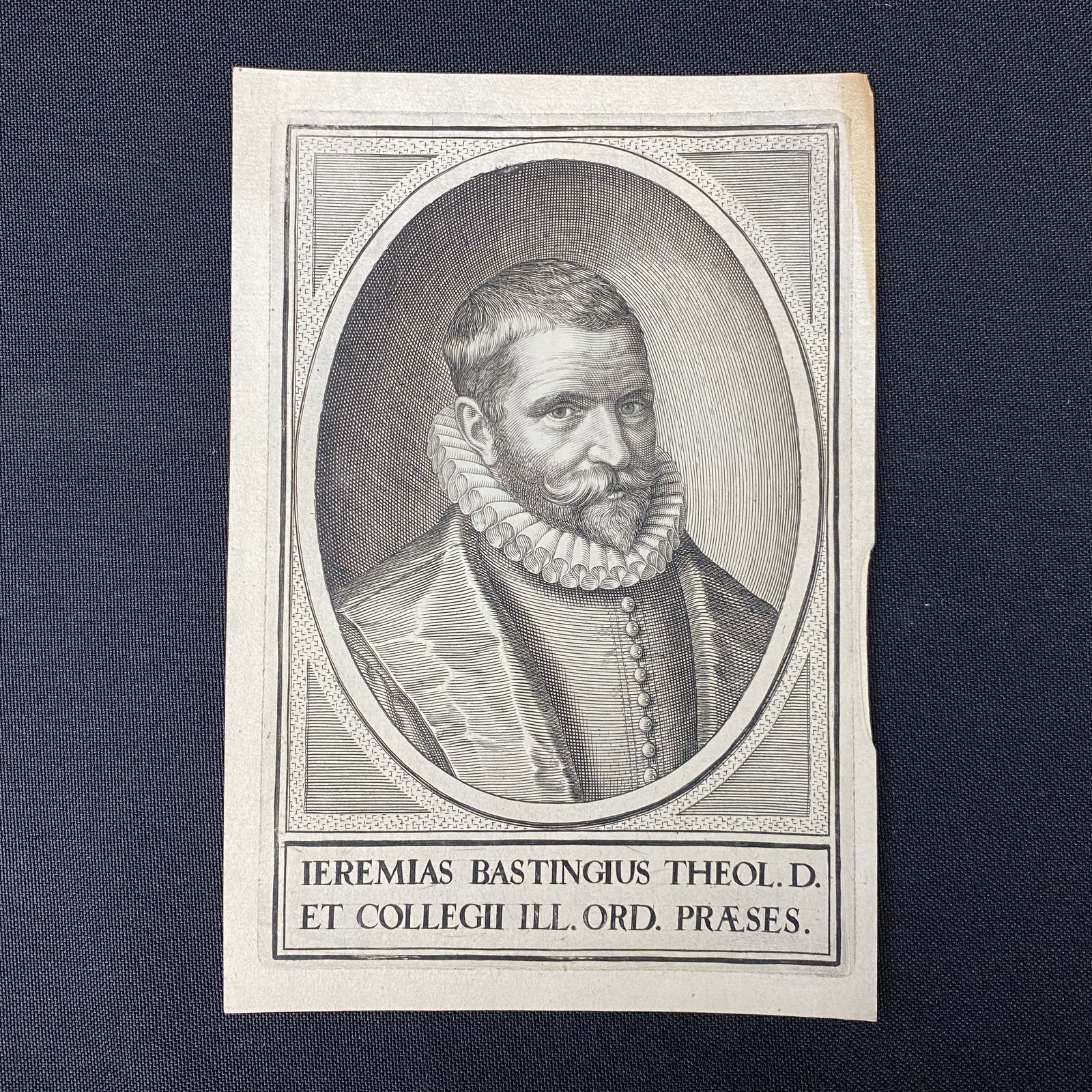 Portrait of Jeremias Bastingius 1554 -1598 Engraving After Van Swanenburg (1 of 4)