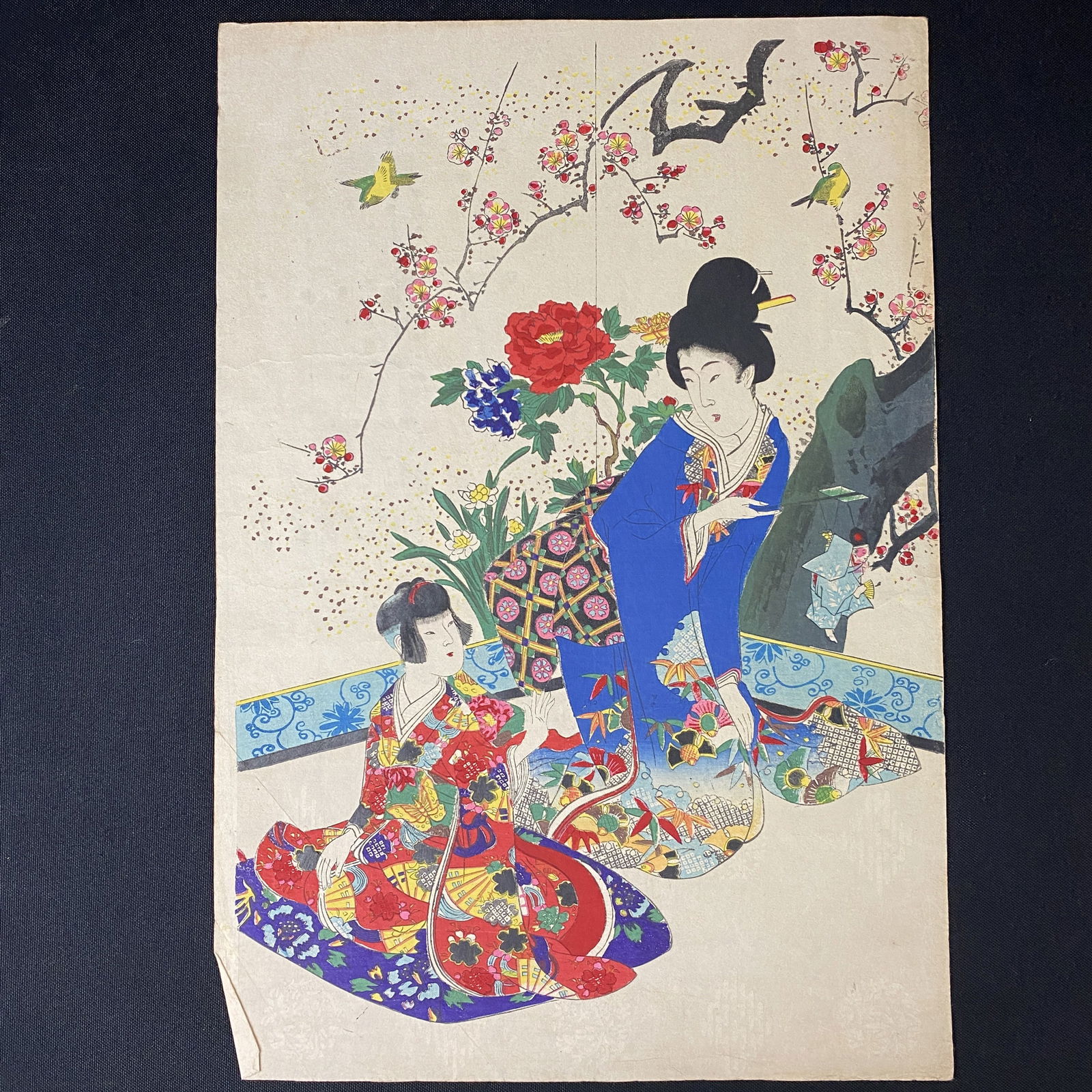 Toyohara Chikanobu Attr Woodblock Print From a series of Upper-Class Women of the Edo Period (1 of 6)