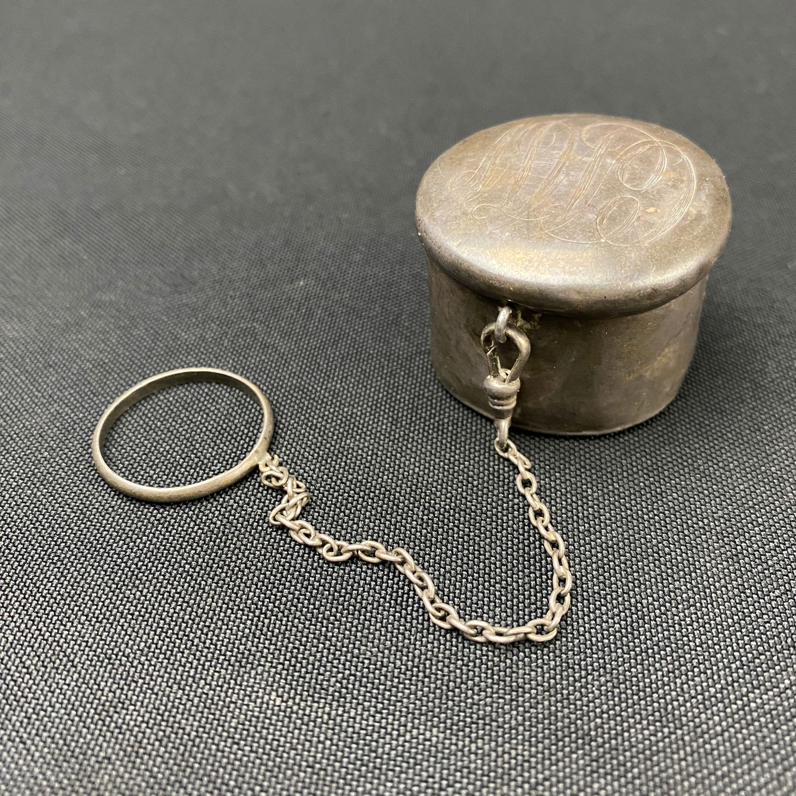 Nussbaum & Hunold Sterling Patch Box On Finger Chain (1 of 7)