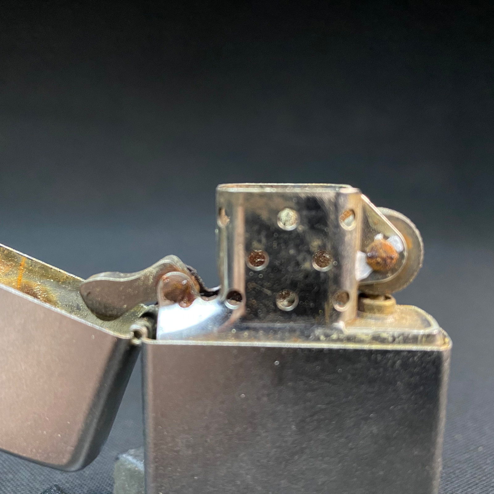 Dull/Matte Chrome Zippo Lighter - 6